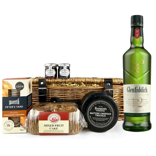 Glenfiddich 12 Year Old Whisky 70cl Premium Gift Hamper – Luxury Food & Drink Hamper